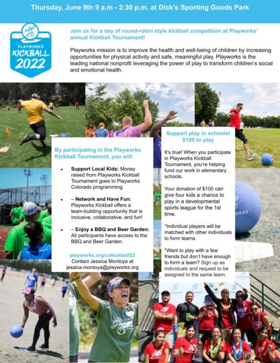Playworks Colorado Kickball Tournament 2022 Colorado