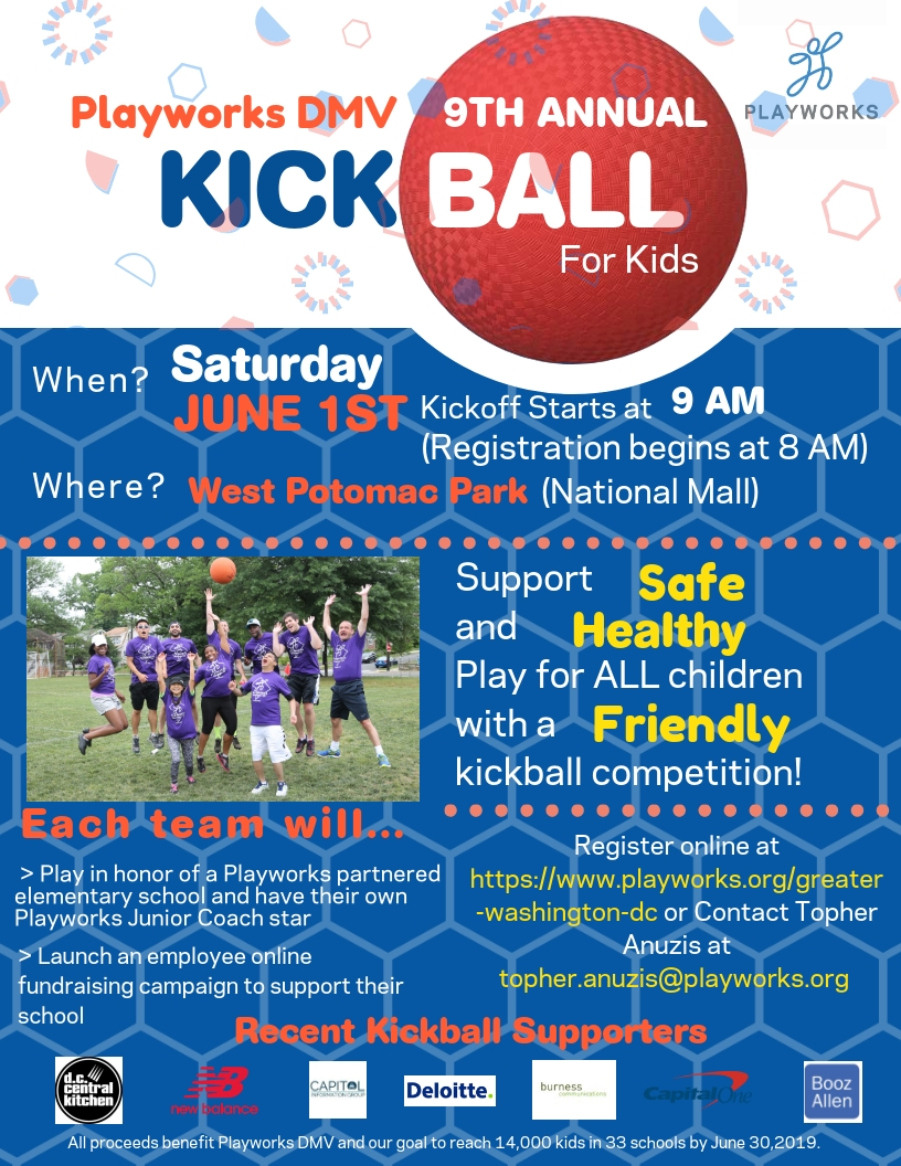 9th Annual Kickball for Kids Tournament Playworks of Greater