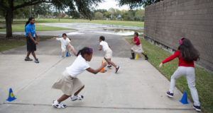 Kids playing outdoors