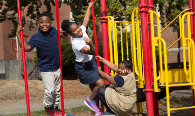 kids on playground