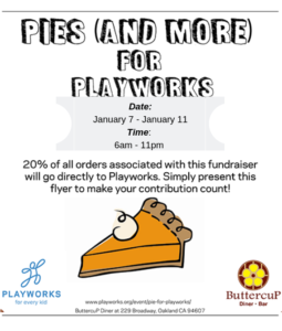 Pies for Playworks flier