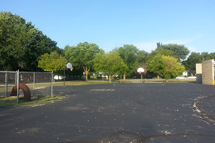 unsafe blacktop playground