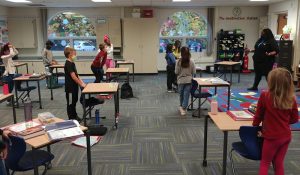 coach leading classroom game
