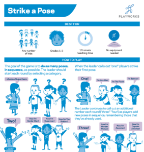 illustration of strike a pose game