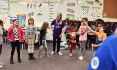 kids playing classroom game