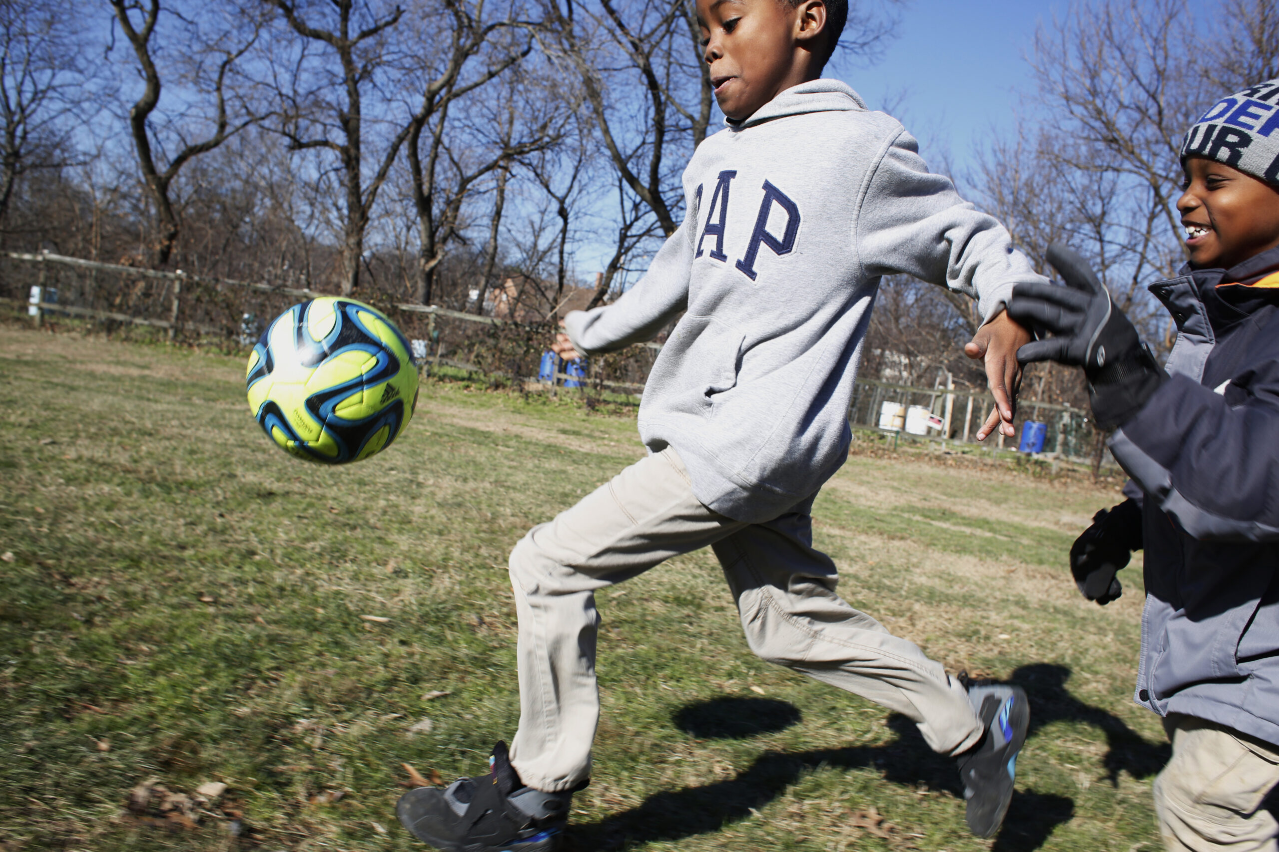 kids playing soccer