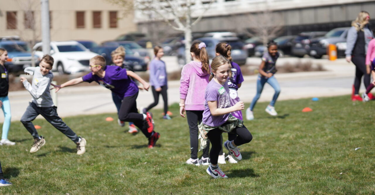 kids running outside